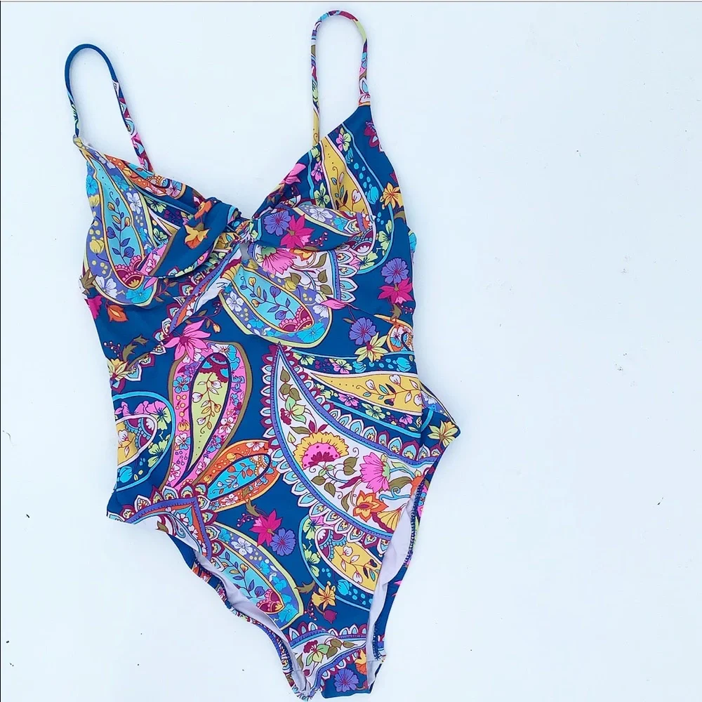 Trina Turk Multicolor Paisley One Piece Swimsuit - Picture 3 of 9